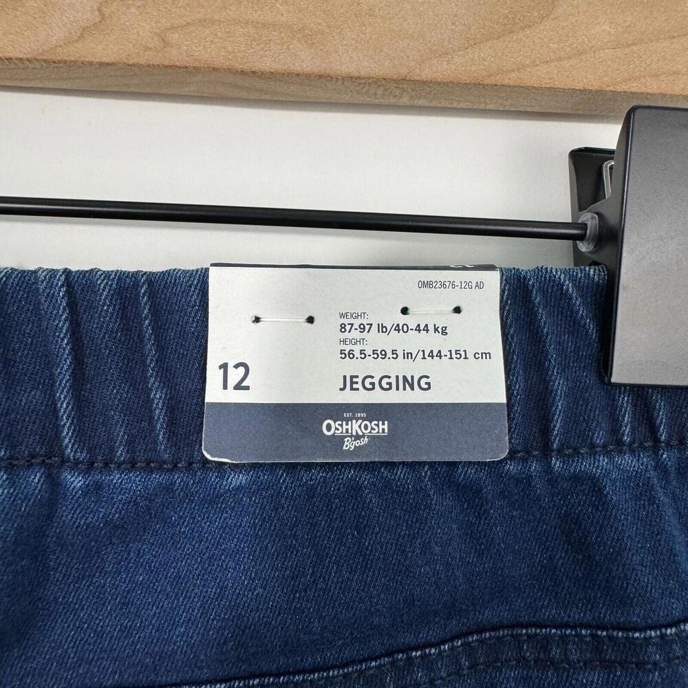 OshKosh B’gosh Girl’s Size 12 Solid Blue Stretch Pull On Jegging Pants New - Picture 8 of 8